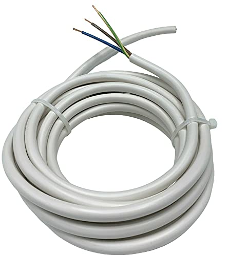 MicroParts NYM-J 3x1,5mm² - Mantelleitung Feuchtraum Kabel Leitung Elektroleitung 3 adrig 1,5 mm2-3 - 5-10 - 15 20 Meter, Größe: 3 Meter von MPS-Contact