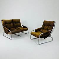 Mid Century Armchair & Sofa Set By Gillis Lundgren Ikea Sweden 1970S von MidAgeVintageDE2