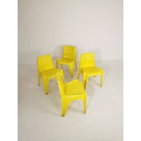 Space Age Set Of 4 Dining Chairs Bofinger Ba1171 Chair By Helmut Bätzner, 1970 von MidAgeVintageDE2