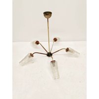 Pendant Ceiling Lamp Design 60S - Mid Century Classic Vintage Pendant Five Flame -1960S von MidAgeVintageDE2