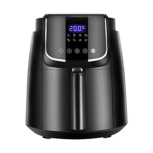 Midea Luftfritteuse 3,5 Liter, ölfreier Air Fryer 1500 W, 8 voreingestellte Funktionen, Rapid Air-Technologie, 81 PDF-Rezepte, Shake Reminder, Timer 60 Min, intelligente Temperaturregelung, Schwarz von Midea