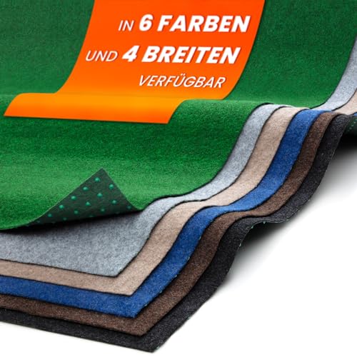 MIDORI Rasenteppich | Balkonteppich 100 x 350 cm in Braun | Robuster & witterungsbeständiger Kunstrasen-Teppich mit Drainage-Noppen für Balkon Terrasse Outdoor von Midori