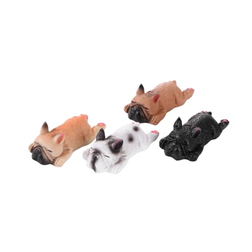 Mikinona 4 Stück Whiteboard-Magnete Kühlschrankmagnet Kinder 3D Kühlschrankaufkleber Lustiger Kühlschrankmagnet Magnetischer Aufkleber Mini-Hund Tier Französische Bulldogge von Mikinona