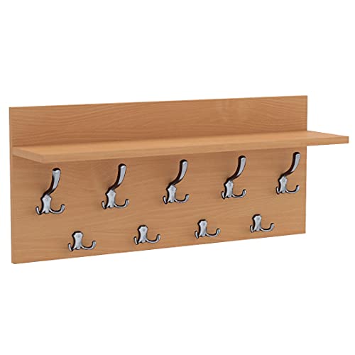 AKKE Mikon 40x80 | VERTI Garderobenpaneel Wandgarderobe Garderobe Wandpaneel Kleiderstange CHROM | BAYERISCHE BUCHE von AKKE