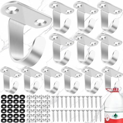 Mikqky 12 Stück Wandmontierte Deckenhaken, Schlüsselhaken Haken, Deckenhaken, Geeignet Zum Aufhängen Von Kleiderhaken, Schals, Taschen Usw von Mikqky