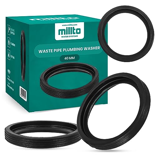 Millto™ Gummiring Dichtung 40mm Gummi Dichtungsring Unterlegscheibe Dichtring Rohrdichtung Kunststoffrohrdichtung Sanitärunterlegscheibe PP-Rohrdichtung PVC-Rohrdichtung O-Ring für Abwasserrohre von Millto