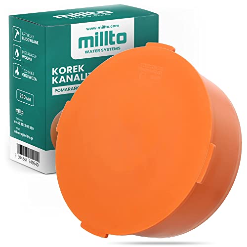 Millto™ Muffenstopfen HT KG Rohr Ø DN 250 mm Orange | Abwasser Kappe Kunststoff Abflussrohr Kunststoffstopfen PVC PP Verbindung Anschlussstück Deckel von Millto