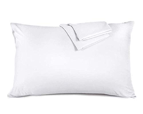 Milopon 2er Set Kissenbezug 50x70cm Weiß, 100% Baumwolle Kopfkissenbezug, Superweicher Premium Kissenhülle, Geeignet für Standardkissen von Milopon