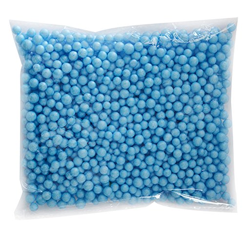 Milopon Styropor Bälle Schaum Perlen Bunte Styroporkugeln für Schleim Mini Kunst Handwerk Perlen Verwendung für Schlamm, DIY Hochzeit & Party Dekorationen 7-9mm 1300-1400pcs (Blau) von Milopon