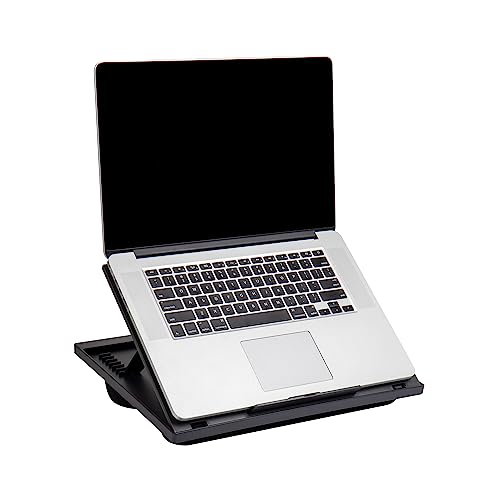 Mind Reader LTADJUST-BLK Verstellbarer tragbarer Schreibtisch mit 8 Positionen und eingebauten Kissen, Schwarz, 11.12 D x 14. 75 W x 3 H von Mind Reader