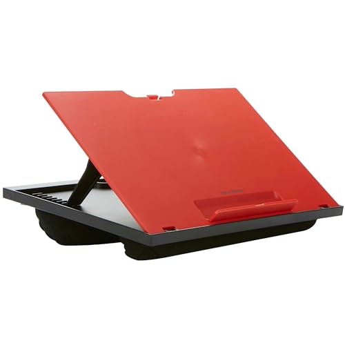 Mind Reader LTADJUST-RED Verstellbarer Schreibtisch mit 8 Positionen Oben, mit Kissen, Monitor, Laptop Schoßhalter, 11.12 D x 14.75 B x 3 H von Mind Reader