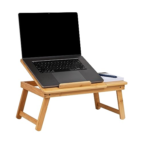 Mind Reader Laptop Knietablett Klapptisch mit Schublade, klappbare Beine, Frühstückstablett, Braun, 8″ L x 20.88″ W x 13″ H von Mind Reader