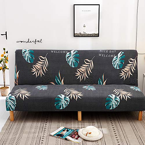 Mingfuxin Armless Schlafsofa-Bezüge,Spandex Stretch Futon Schonbezug Protector,rutschfeste elastische Klappcouch Sofa Shield für klappbares Schlafsofa mit 2-3 Sitzplätzen ohne Armlehnen von Mingfuxin