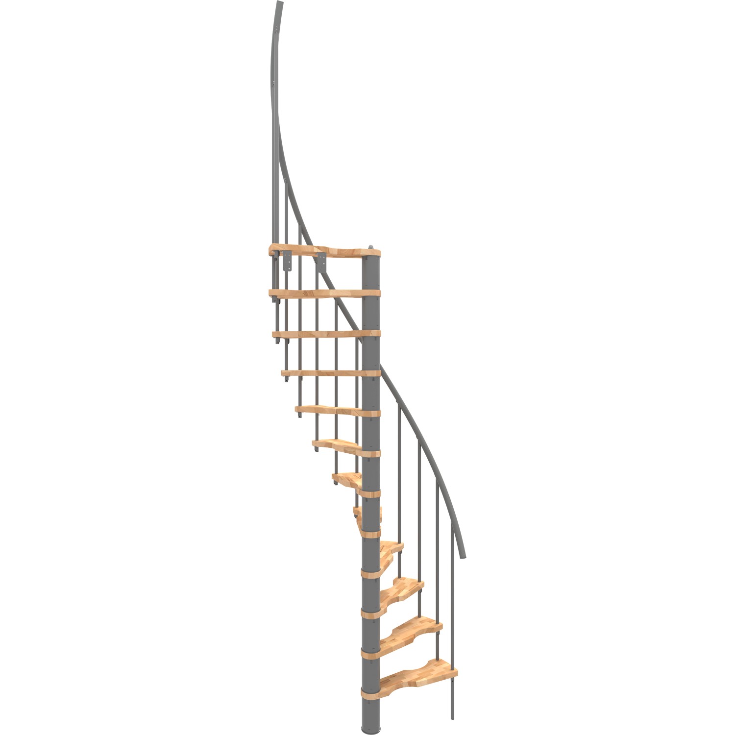 Minka Spindeltreppe Suono Smart Buche Grau 120x68 cm Geschoßhöhe bis 305,5 cm von Minka