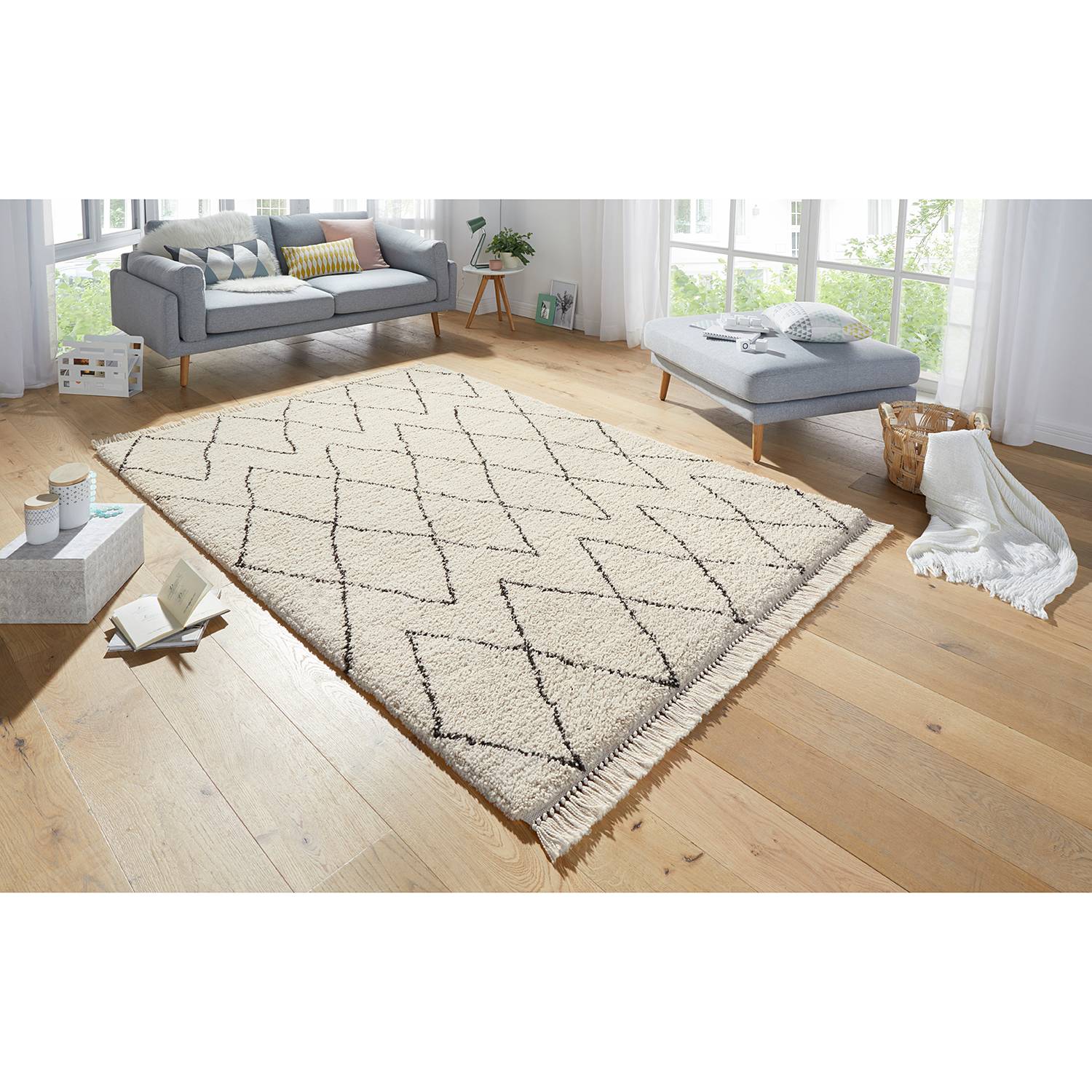 Hochflorteppich Jade Fringe von Mint Rugs