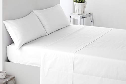 Miracle Home Weicher und bequemer Zweiteiliger Kissenbezug, Baumwolle, 50% Polyester, weiß, Bett 150 cm, 2 von Miracle Home