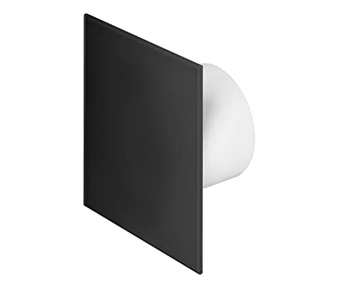 Miratic Premium Badlüfter 100 mm + Dekorplatte aus Plexiglas in mehreren Farben (standard schwarz) von Miratic