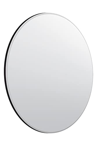 MirrorOutlet YC131 Spiegel aus Glas, abgeschrägt, klassisches Design, rund, 70 x 70 cm, Rahmenlos von MirrorOutlet
