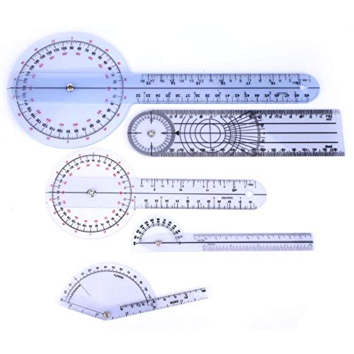 5 x Finger-Goniometer, Winkelmesser, Lineal, Wirbelsäulen-Goniometer, Grad-Winkelmesser (#2) von Miskall