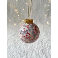 Christbaumschmuck, Christbaumkugel, Abstraktes Ornament, Weihnachtsgeschenk, Porzellan Ornament von Mistceramics