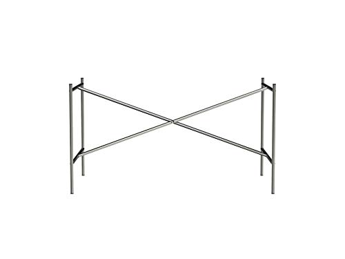 Modulor Tischgestell E2, idealer Besprechungstisch (72 x 78 x 135 cm) mit mittiger Kreuzstrebe, Unterbau ohne Tischplatte für Schreibtisch, farblos von Modulor