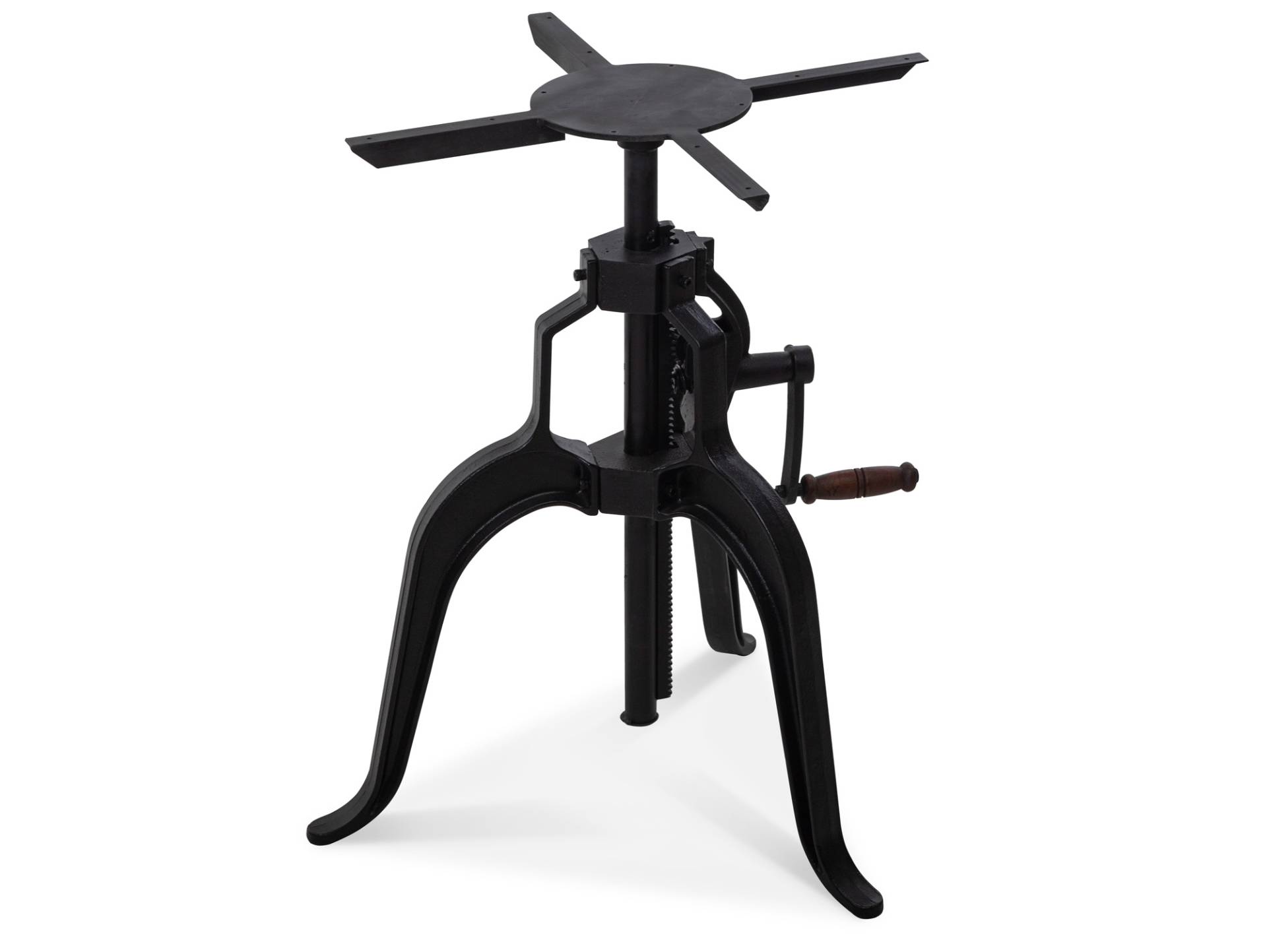 Höhenverstellbares Tischgestell für Esstisch  /  Bartisch, Material Gusseisen, schwarz, Höhe: 72-120 cm von Möbel-Eins