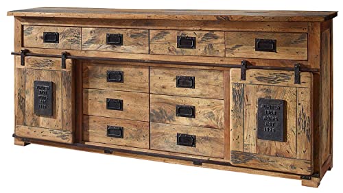 Möbel Jack Sideboard - Mangoholz massiv - B 200 cm - 2 Rolltüren von Möbel Jack