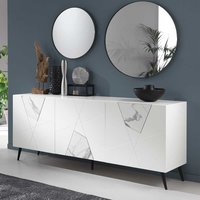 XL Sideboard weiß in modernem Design 180 cm breit - 80 cm hoch von Möbel4Life