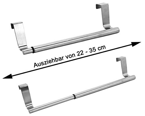 Handtuchstange Handtuchhalter Türhaken Jackenhalter Garderobe 22-35cm von Möbelbörse