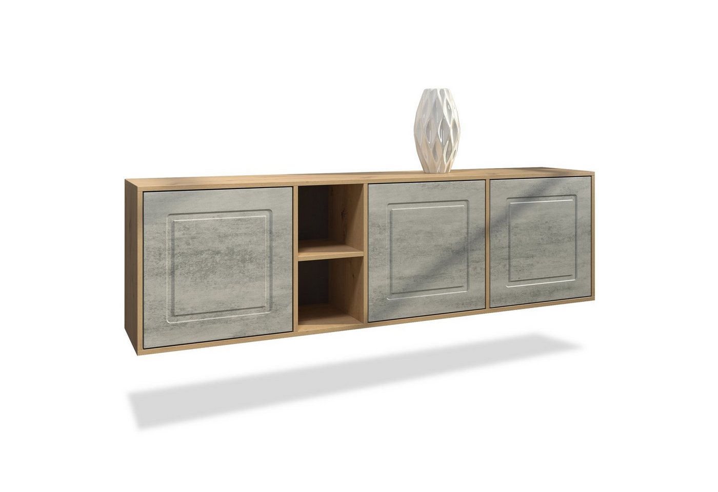 Möbelhandel Klipenstein Sideboard NOAH, TV Board hängend 182 cm, Landhaus, Korpus Eiche Artisan von Möbelhandel Klipenstein