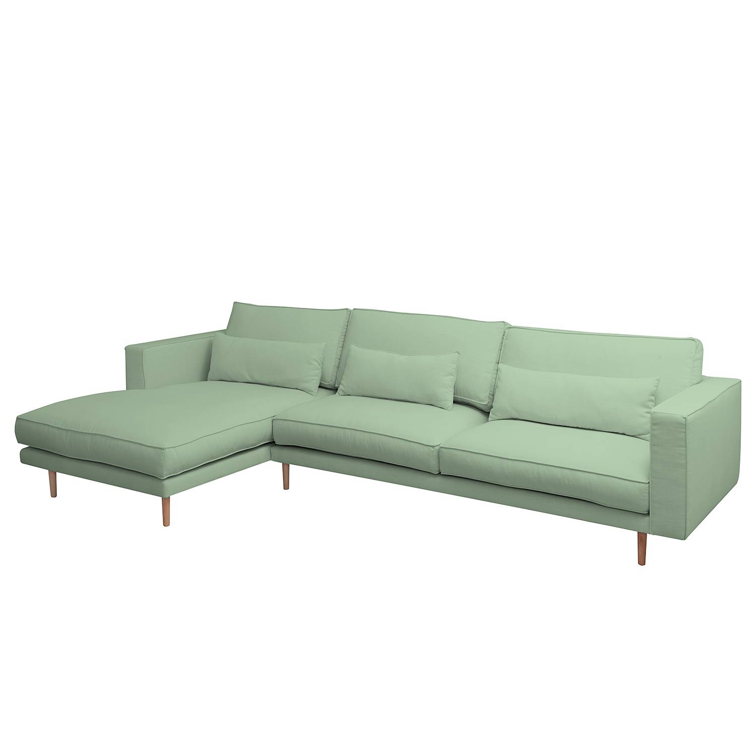 Mørteens Ecksofa Lacona 3-Sitzer Mintgrau Strukturstoff 321x70x172 cm von Norrwood