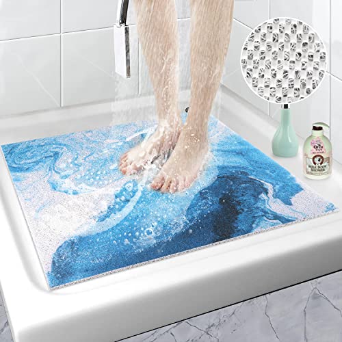Duschmatte rutschfest | Badewannenmatte Waschbar | Badematte Badewanne Anti-Schimmel | PVC Luffa Antirutschmatte Badewanne (09-Quadrat, 60 x 60 cm) von Mofonky