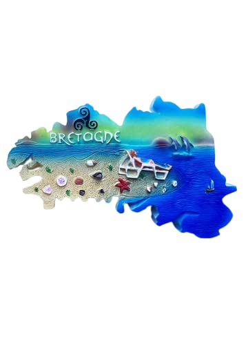 Bretagne Frankreich Kühlschrankmagnet Reise Souvenir Kühlschrank Dekoration 3D Magnet Aufkleber handbemalt Bastelkollektion von Moiilvcla
