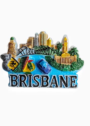 Brisbane Australien Kühlschrankmagnet Reise Souvenir Kühlschrank Dekoration 3D Magnetaufkleber Handbemalt Bastelkollektion von Moiilvcla