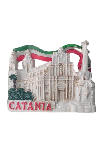 Catania Sizilien Italien Kühlschrankmagnet Reise Souvenir Kühlschrank Dekoration 3D Magnetaufkleber handbemalt Bastelkollektion von Moiilvcla