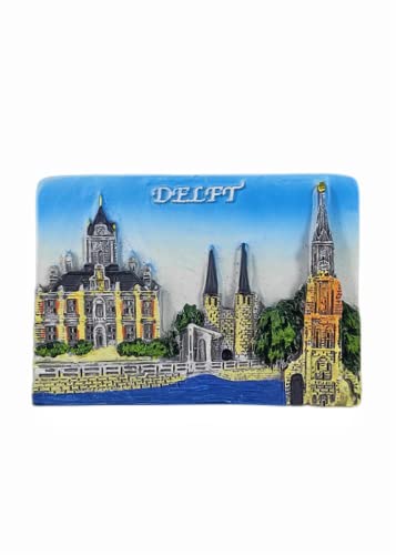 Delft Niederlande Kühlschrankmagnet Reise Souvenir Kühlschrank Dekoration 3D Magnetaufkleber Handbemalte Bastelkollektion von Moiilvcla