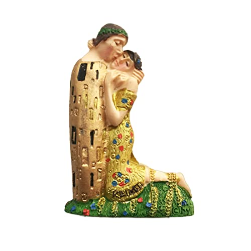 Der Kuss Gustav Klimt Wien Österreich Kühlschrankmagnet Reise Souvenir 3D Kühlschrank Dekoration Magnetaufkleber handbemalt von Moiilvcla
