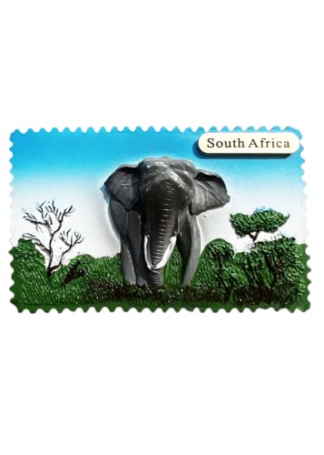 Elefant Südafrika Kühlschrank Magnet Reise Souvenir Kühlschrank Dekoration 3D Magnetaufkleber Handbemalte Bastelkollektion von Moiilvcla