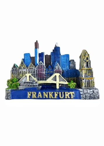 Frankfurt Deutschland Kühlschrankmagnet Reise Souvenir Kühlschrank Dekoration 3D Magnetaufkleber Handbemalte Bastelkollektion von Moiilvcla