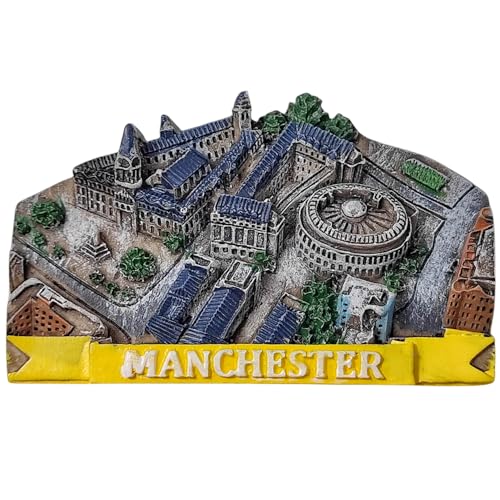 Kühlschrankmagnet Manchester England UK, 3D-Souvenir, Reise-Kühlschrank, Dekoration, magnetischer Aufkleber, Bastel-Kollektion von Moiilvcla