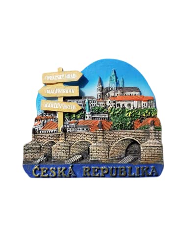 The Czech Republic Republic Kühlschrankmagnet Tourist Souvenir Kühlschrank Dekoration 3D Magnetaufkleber Handbemalt Handwerk von Moiilvcla