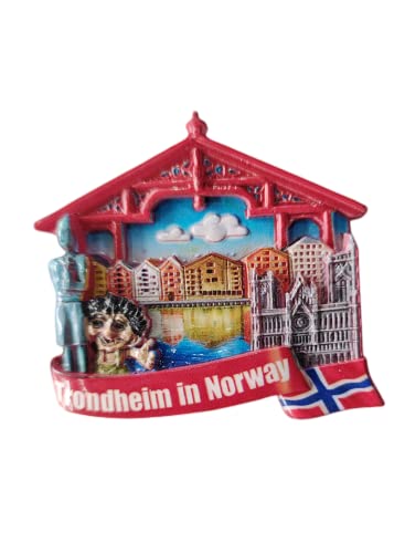 Trondheim Norwegen Kühlschrank Magnet Reise Souvenir Kühlschrank Dekoration 3D Magnetaufkleber Handbemalte Bastelkollektion von Moiilvcla