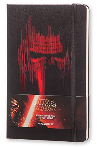 Moleskine Star Wars Limited Edition Notizbuch (Liniertes Notizbuch mit Kylo Ren Motiv, Hardcover, Großformat 13 x 21 cm) 240 Seiten, schwarz von Moleskine