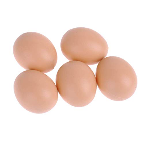 Molinter Künstliche Eier Kunststoff Fake Ei für Hühner Geflügel Schicht Coop Schraffur Simulation Lebensmittelmodelle DIY 5 Stück von Molinter