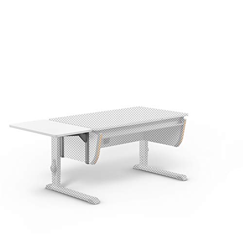 moll Joker Side Top, Tisch-Erweiterung in die Breite, seitliche Ablagemöglichkeit, Weiß, Holzwerkstoff, 40cm x 67cm von Moll