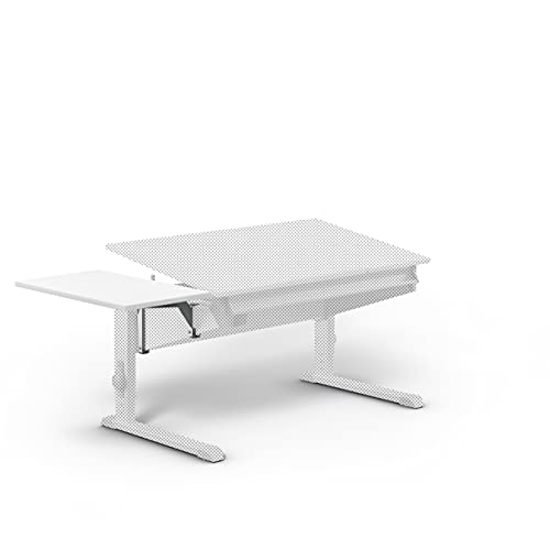 moll Sprinter Side Top, Tisch-Erweiterung in die Breite, seitliche Ablagemöglichkeit, Weiß, Holzwerkstoff, 40cm x 67,5cm von Moll