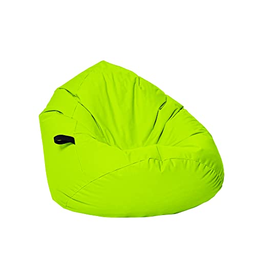 Momiralland Sitzsack Tropfenform Kastanie - für Kinder & Erwachsene – Indoor wie Outdoor da er Wasserfest ist– füllung EPS Perlen. (Kiwi, XL - Durchmesser 77 cm für Kinder) von Momiralland