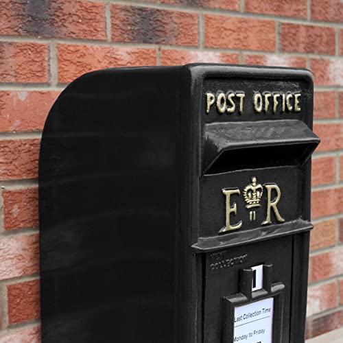 Briefkasten im englischen Stil Postkasten schwarz Wandbriefkasten Standbriefkasten Post Box Gusseisen von Monster Shop