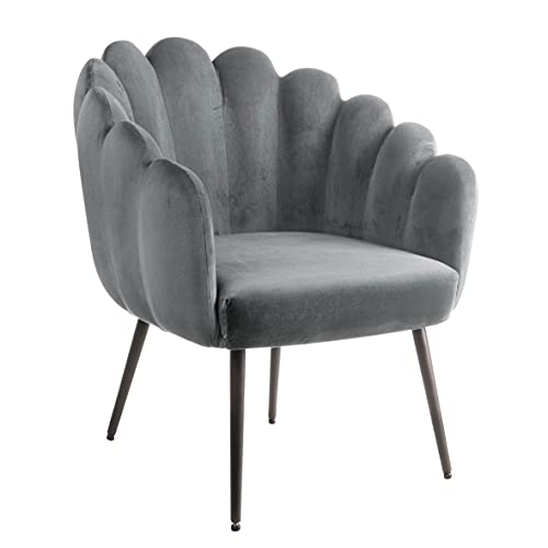 VELVET CONCHIGLIA ARMCHAIR - Der GLAM-Stil, elegant. Darüber hinaus ist der Sessel für einen bequemen Sitz gepolstert und dank seiner vollständig eisernen Struktur sehr widerstandsfähig. von Montemaggi