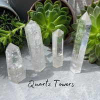 Bergkristall Polierter Turm - Freistehend Edelstein Kristall von MontysRocks